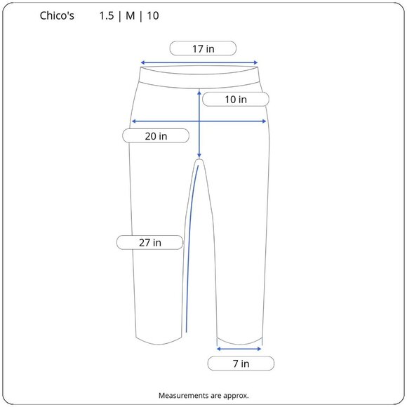 Chicos Womens Jeans Cropped Stretch Denim Embroidered Size 1.5 | M | 10 - Picture 3 of 15